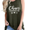 CHAOS COORDINATOR Letter Printed Tank Top