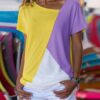 Collision-Soloured Short-Sleeved T-Shirt