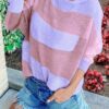 Color Block Striped Long Sleeve T-Shirt