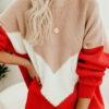 Color-lump Patchwork Sweater