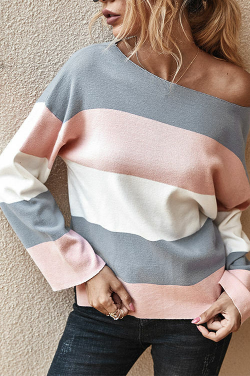 Contrast Striped Sweater