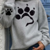DogPaw Print Hooded Long Sleeve Sweatshirt
