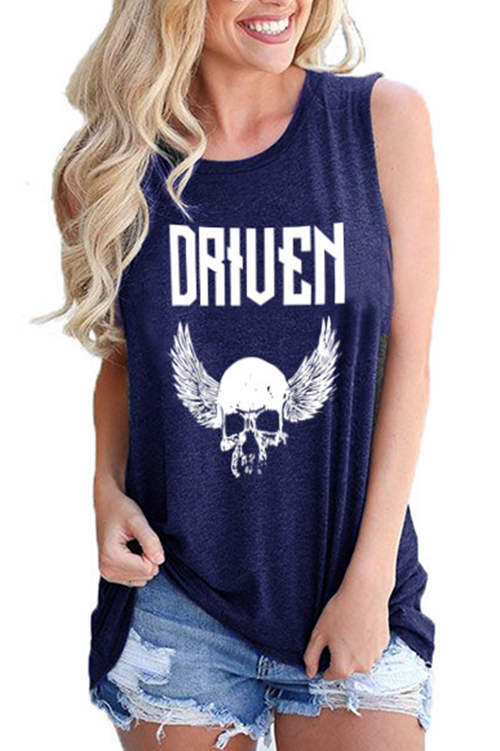 Driven Letter Printed Tank Top