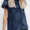 Geometry Lace Patchwork Round Neck T-Shirt