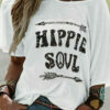 HIPPIE SOVL Printed Casual T-Shirt With Round Neck And Short Sleeves