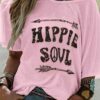 HIPPIE SOVL Printed Casual T-Shirt With Round Neck And Short Sleeves
