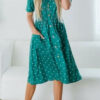 Loose Printed Medium Length Dress