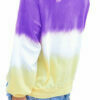 O Neck Tie Dye Patchwork Long Sleeve T-Shirt (4 Colors)
