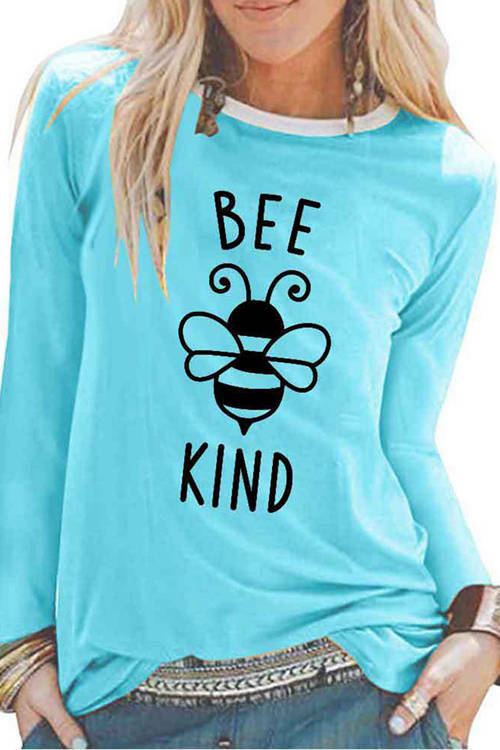 Bee Kind Printed Long Sleeves T-Shirt