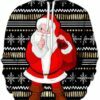 Red Santa Claus Print Long Sleeve Hoodie