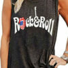 Rock Roll Printed  Sleeveless Tank Top