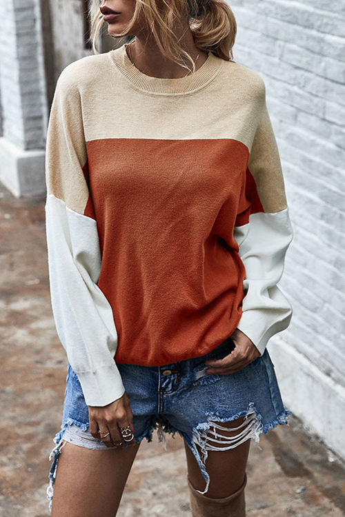 Trendy Contrast Sweater