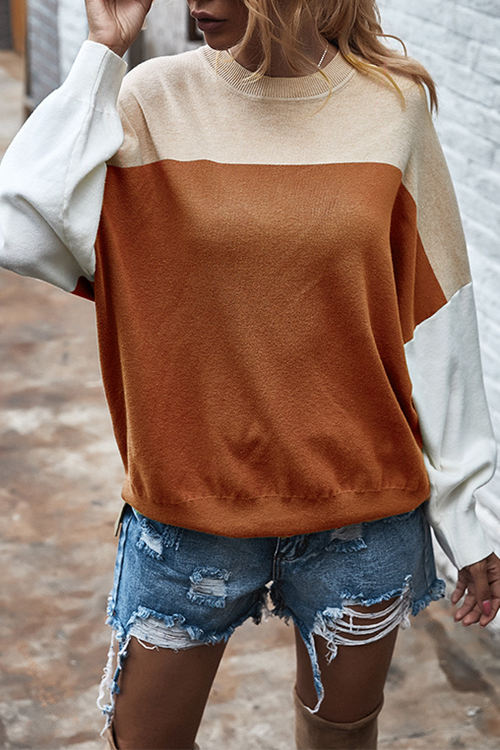 Trendy Contrast Sweater