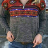 Zip Long Sleeve Printed Sweatshirt