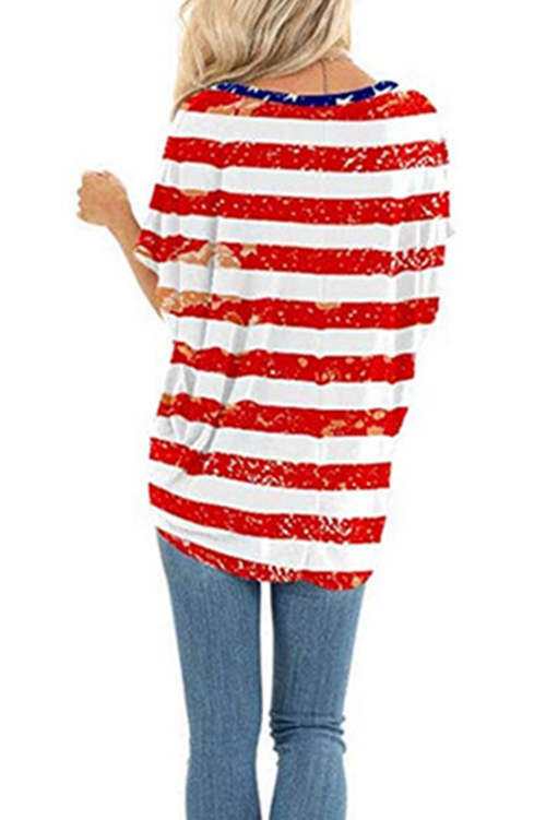 American Flag Independent Printed T-Shirt
