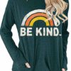 BE KINE Rainbow Printed Loose T-shirt