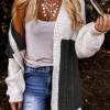 Casual Solid Patchwork Cardigan Collar Tops