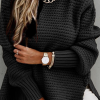 Fashion Street Solid Slit O Neck Sweaters(4 Colors)