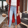 Casual Solid Patchwork Cardigan Collar Outerwear(7 Colors)