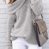 Casual Solid Patchwork Off Shoulder Sweater(5 Colors)