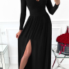 Casual Elegant Hollowed Out Slit V Neck Waist Skirt Dresses(5 Colors)