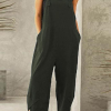 Casual Solid Buttons Capris Loose Jumpsuits(8 colors)