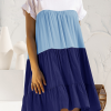 Casual Solid Split Joint O Neck Cake Skirt Dresses(10 colors)